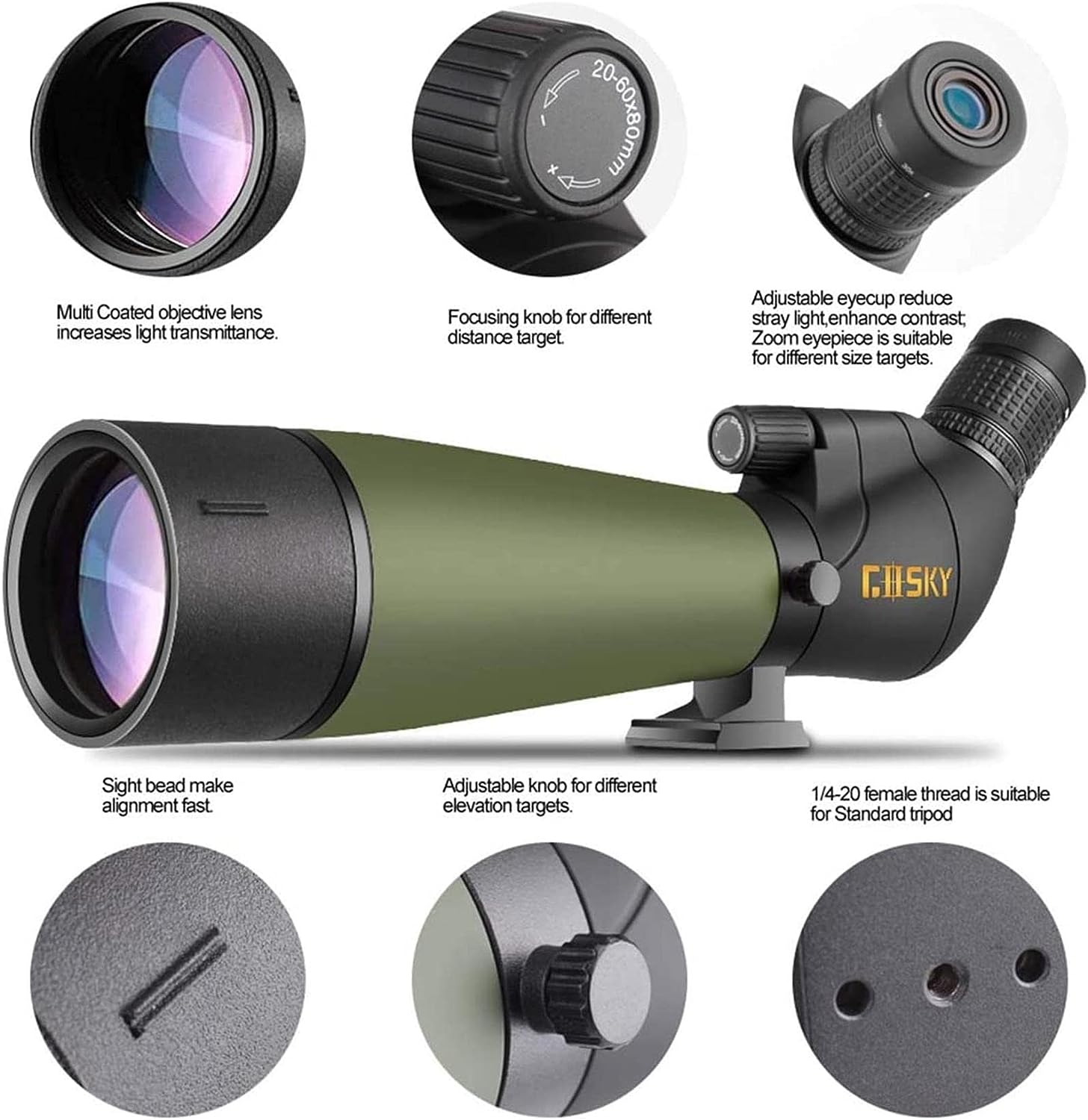 GOSKY BAK4 Angled Night Vision Scope Review for Hunters