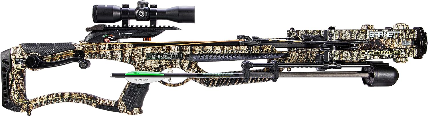 Barnett Whitetail Pro STR Crossbow, with 4x32mm Multi-Reticle Scope, Arrows, Lightweight Quiver