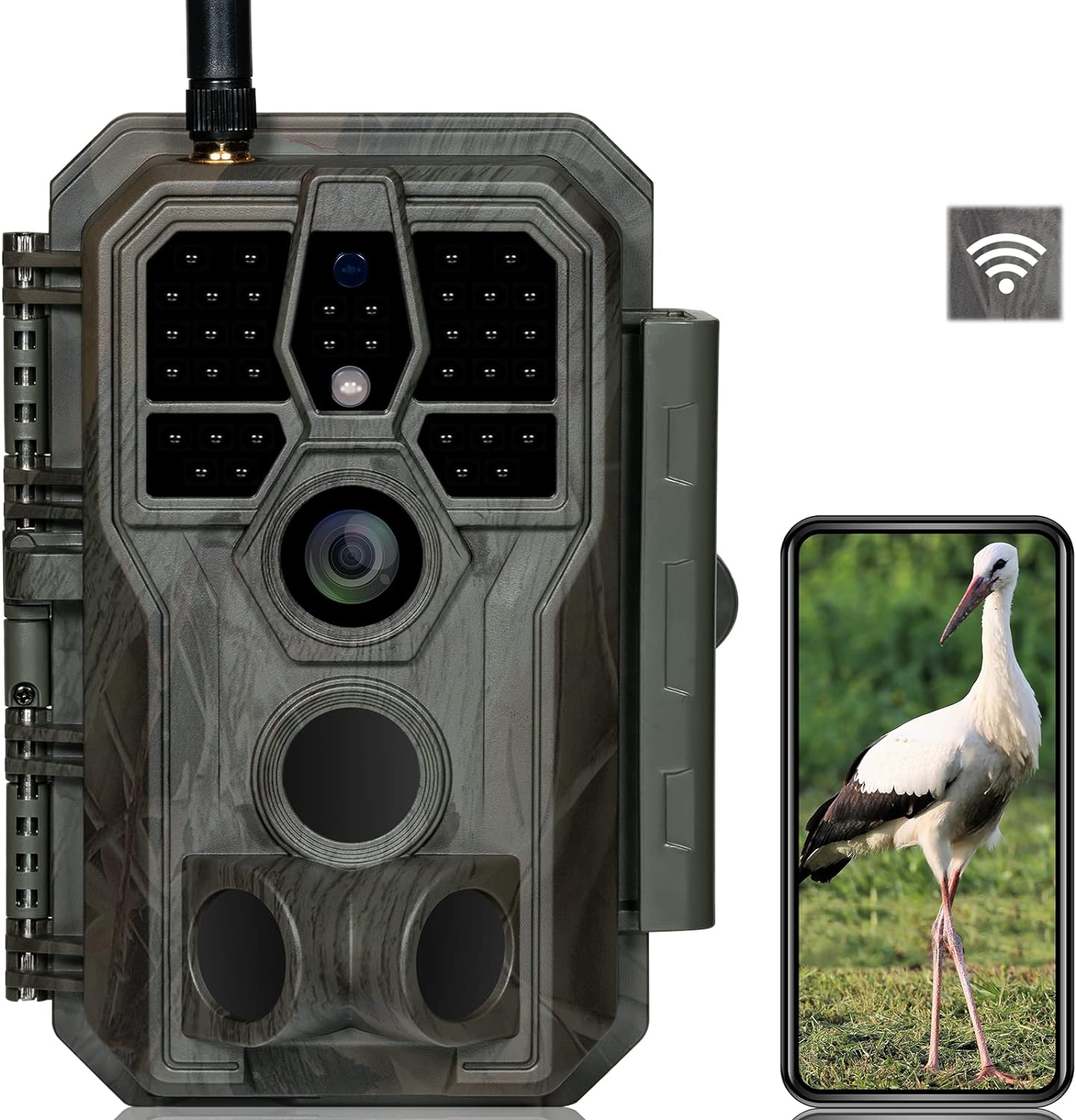 GardePro E8 Trail Camera WiFi 32MP 1296p Fast 0.1s Trigger Speed Motion Activated 100ft Night Vision IP66 Waterproof