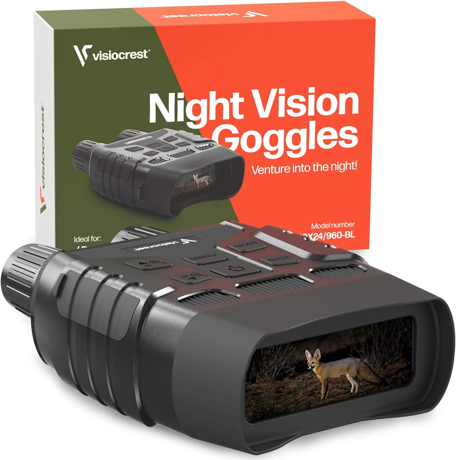 Infrared Night Vision Goggles for Hunting, Spotting and Surveillance - Digital Infrared Binoculars with 100% Clear Vision in Darkness 32GB Memory Card